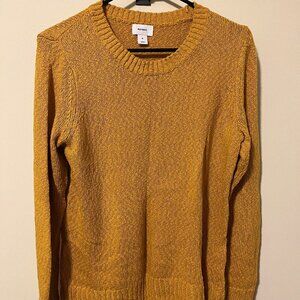NEW NWOT Old Navy Goldenrod Mustard Yellow Sweater Long Sleeve Pullover MEDIUM